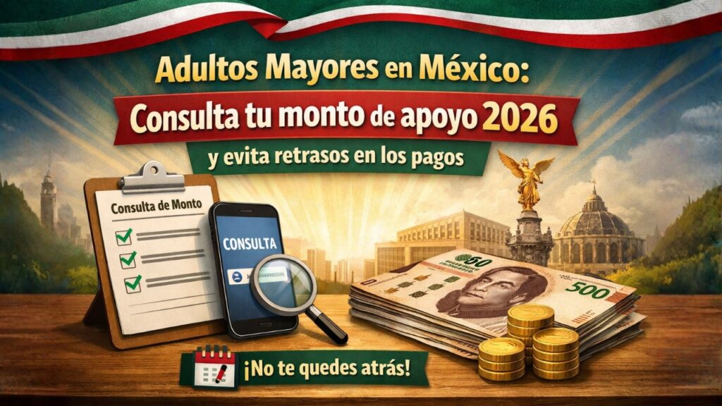 Adultos mayores en México: Consulta tu monto de apoyo 2026 y evita retrasos en los pagos