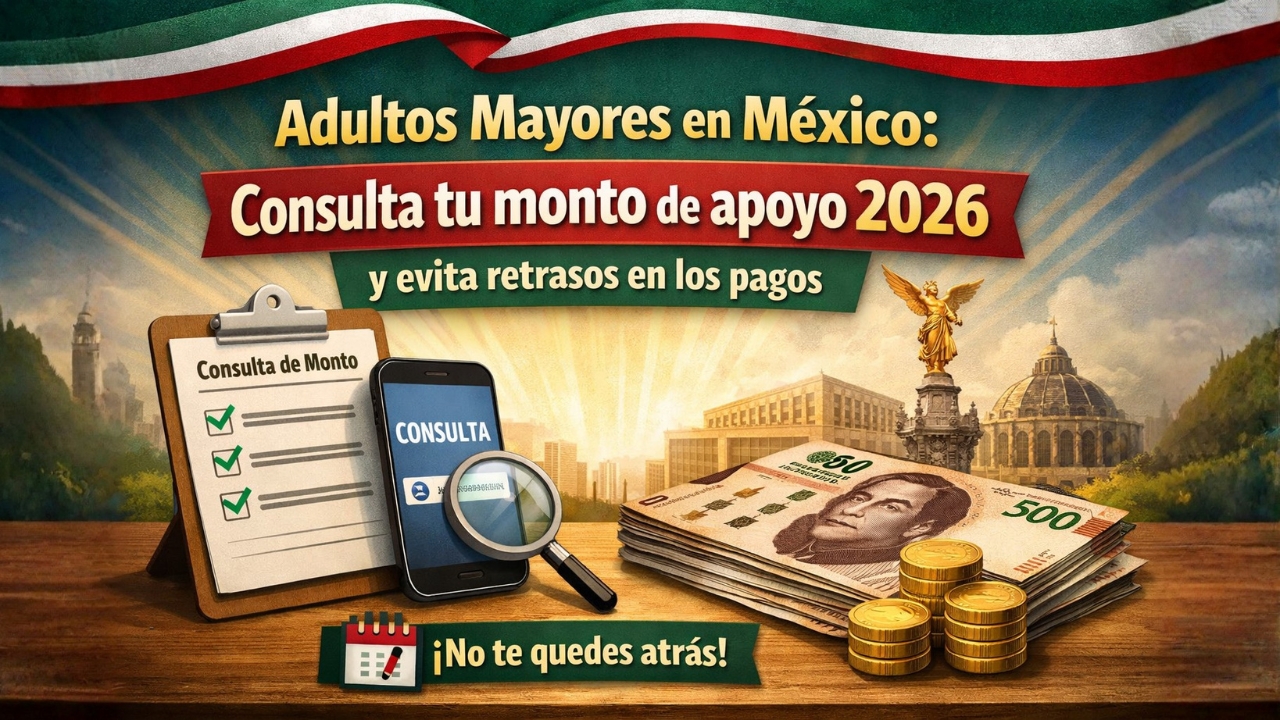 Adultos mayores en México: Consulta tu monto de apoyo 2026 y evita retrasos en los pagos