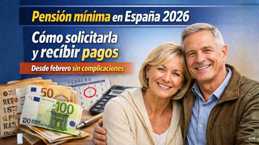 Pensión mínima en España 2026: Cómo solicitarla y recibir pagos desde febrero sin complicaciones