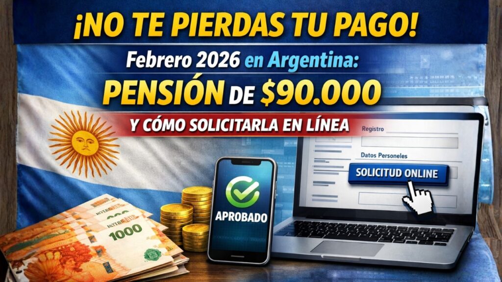 ¡No Te Pierdas Tu Pago! Febrero 2026 en Argentina: Pensión de $90,000 y Cómo Solicitarla en Línea