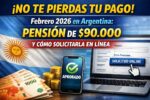 ¡No Te Pierdas Tu Pago! Febrero 2026 en Argentina: Pensión de $90,000 y Cómo Solicitarla en Línea