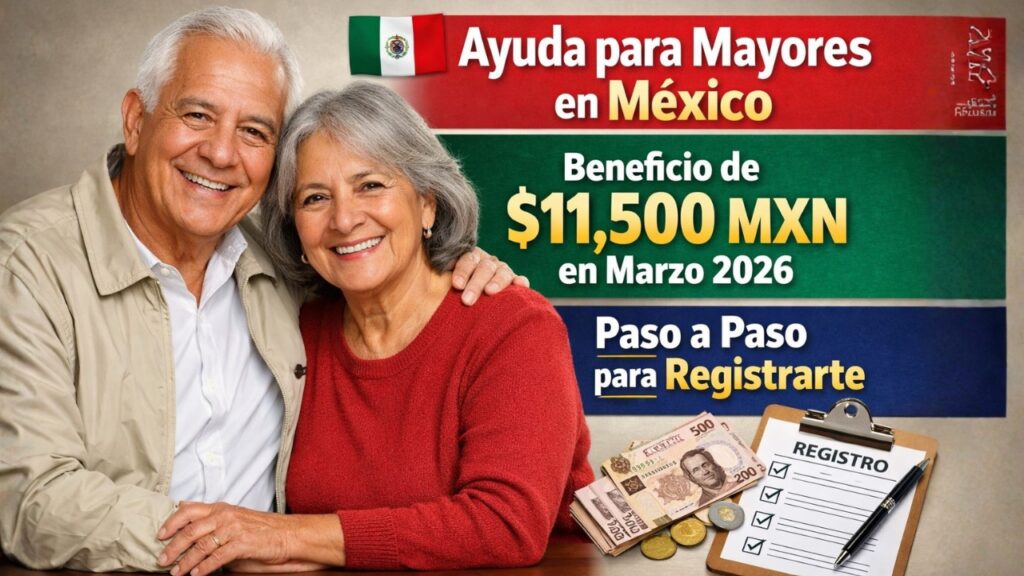 Ayuda para Mayores en México: Beneficio de $11,500 MXN en Marzo 2026 – Paso a Paso para Registrarte